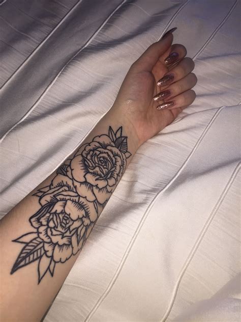 Floral tattoo forearm - 